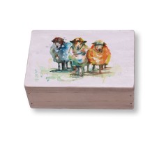 Meg Hawkins Sheep Box, 15x10cm