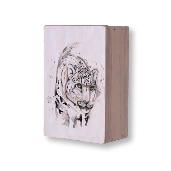 Meg Hawkins Snow Leopard Box, 15x10cm