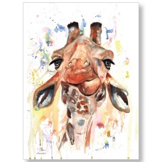 Meg Hawkins Colourful Giraffe Tea Towel