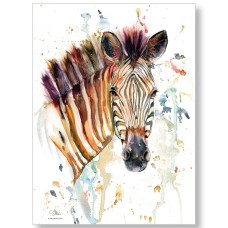 Meg Hawkins Colourful Zebra Tea Towel