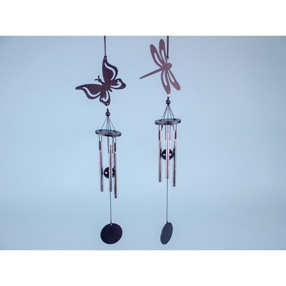 Butterfly & Dragonfly Silhouette Chimes, 33cm, 2 assorted