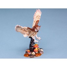 Cloisonne Flying Owl, 11x10cm