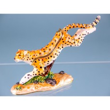 Cloisonne Running Leopard, 13x7cm