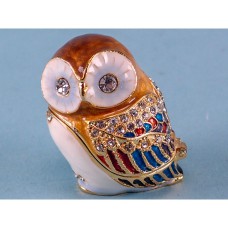 Cloisonne Mini Owl, 4.5x4cm