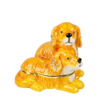 Cloisonné Dog Pair, 6cm