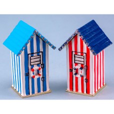 Cloisonne Beach Hut, 4x7cm, 2 assorted