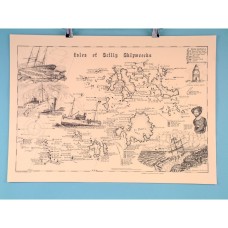 Isles of Scilly Shipwrecks 63x45cm, Scroll