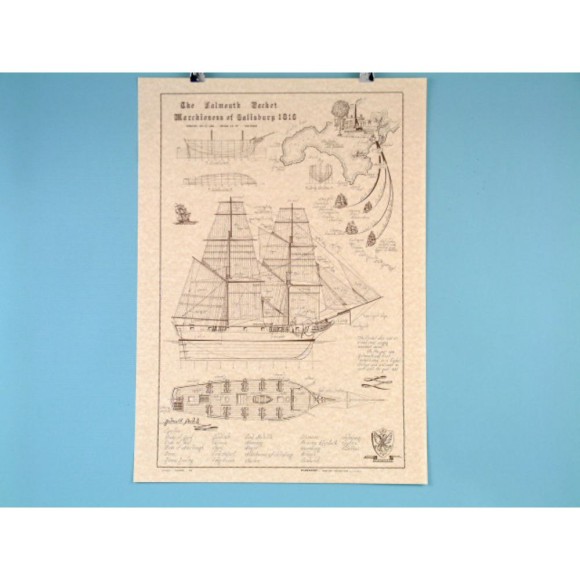 Falmouth Packet 63x45cm, Scroll