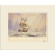 David Bell HMS Victory signed mounted print, 26x21cm