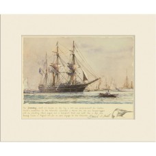 David Bell Discovery signed mounted print, 26x21cm