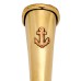 Signal horn with chain, brass, 29cm