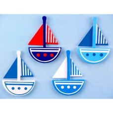 Sailing Boat Magnets, 8cm, 4 assorted