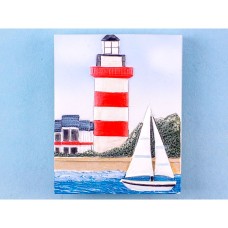 Lighthouse & Yacht Magnet 5.5x4.5cm