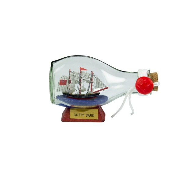 Cutty Sark Ship-in-Bottle, 3-sided, 9cm