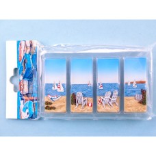 Fridge Magnet Set, Seaside Scene 7x3cm
