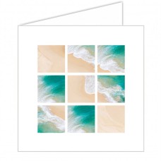 Waves Grid Greeting Card
