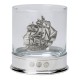 Pewter-mounted Whisky Tumbler with HMS Victory Badge