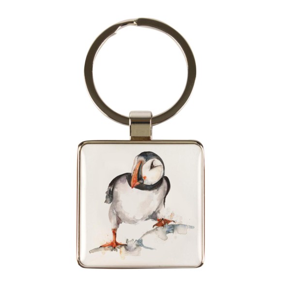 Meg Hawkins Curious Puffin Keyring