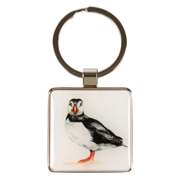 Meg Hawkins Puffin Profile Keyring