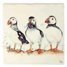 Meg Hawkins Puffin Trio Trivet Pot Rest, 16x16cm