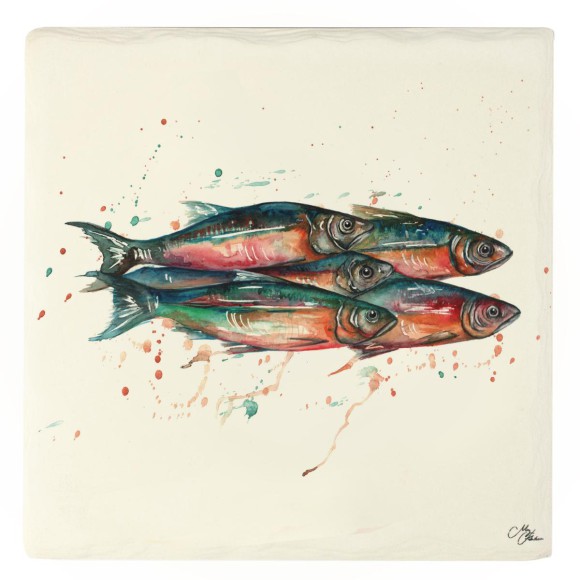 Meg Hawkins Sardines Trivet Pot Rest, 16x16cm