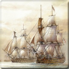 David Bell HMS Victory Trivet Pot Rest, 16x16cm