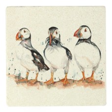 Meg Hawkins Puffin Trio Stone Coaster