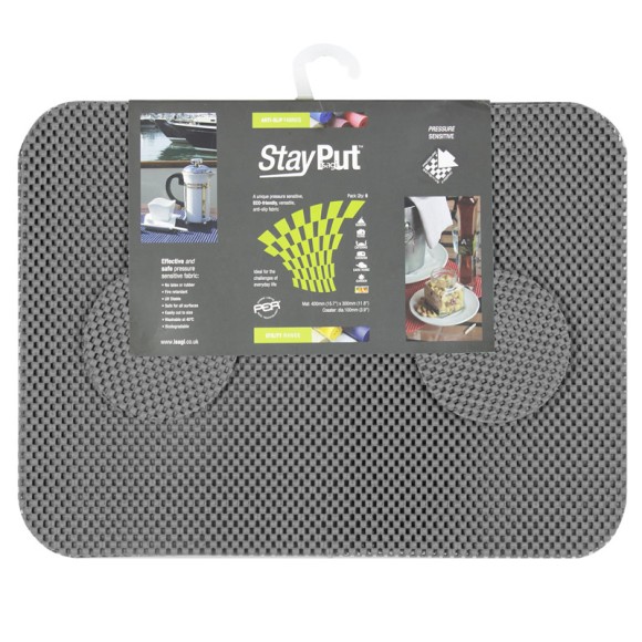 Stay Put Tablemats (6), grey