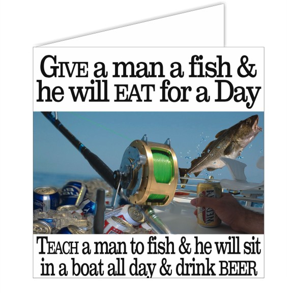 Salty Saying Card - Give a man a fish