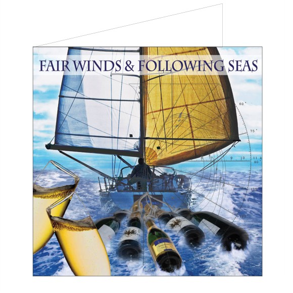 Salty Saying Card - Fair Winds