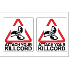 Boat Sticker - Attach kill cord (S)