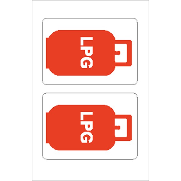 Boat Sticker - LPG gas bottle (S)