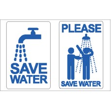 Boat Sticker - Save water - picture (S)