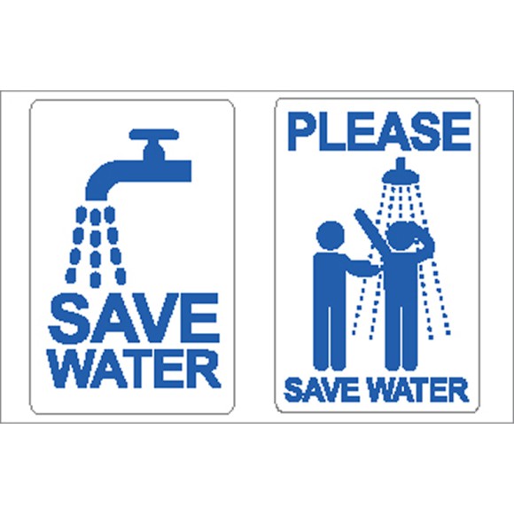 Boat Sticker - Save water - picture (S)