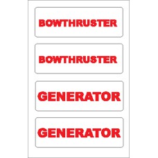 Boat Sticker - Bow thruster/generator (S)
