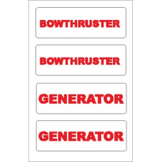 Boat Sticker - Bow thruster/generator (S)