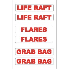 Boat Sticker - Life raft/flares/generator (S)