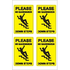 Boat Sticker - Please go backwards steps (S)