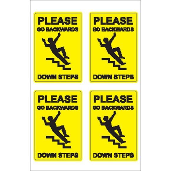 Boat Sticker - Please go backwards steps (S)