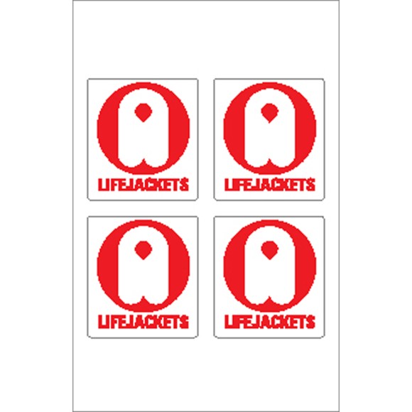 Boat Sticker - Life jacket logo (S)