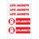 Boat Sticker - Life jacket logo & words (S)