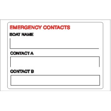 Boat Sticker - Emergency contacts (S)