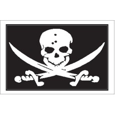 Boat Sticker - Skull & Crossbones (S)