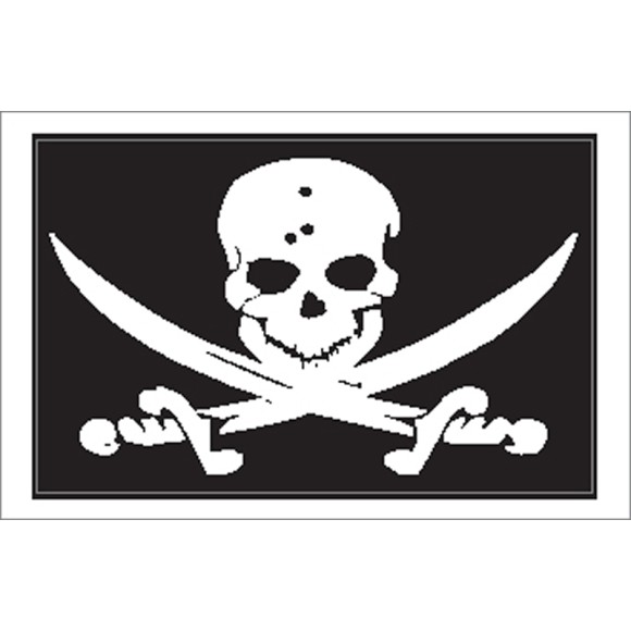 Boat Sticker - Skull & Crossbones (S)