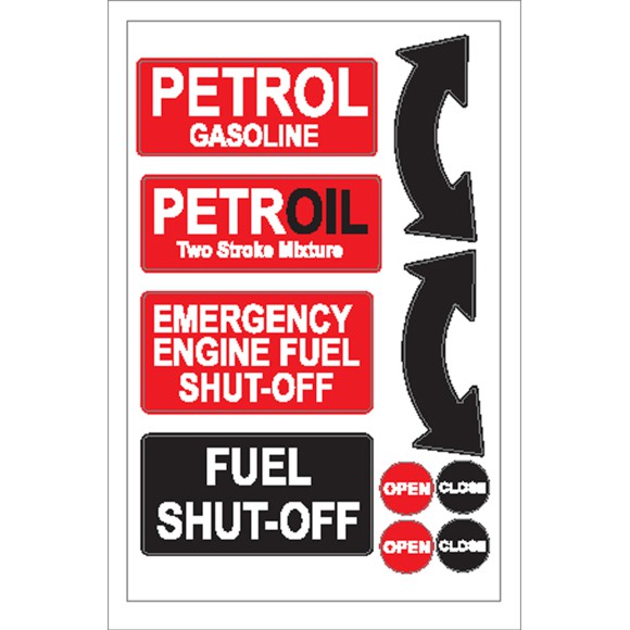 Boat Sticker - Petrol/fuel shut off (L)