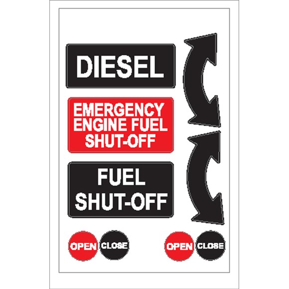 Boat Sticker - Diesel/shut off (L)