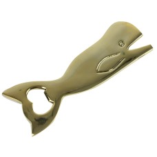 Whale Bottle Opener, brass, 19cm