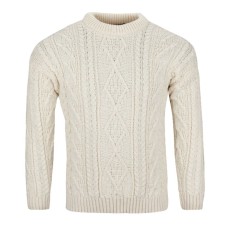 Classic Aran Jumper, ecru, XXL