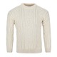 Classic Aran Jumper, ecru, S