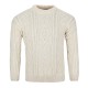 Classic Aran Jumper, ecru, S